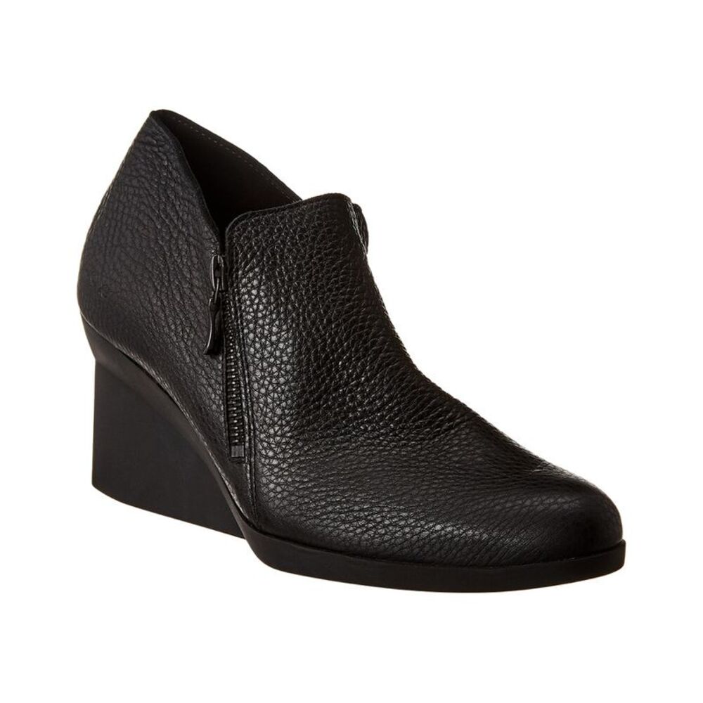 Arche Momali Leather Wedge Bootie, Black